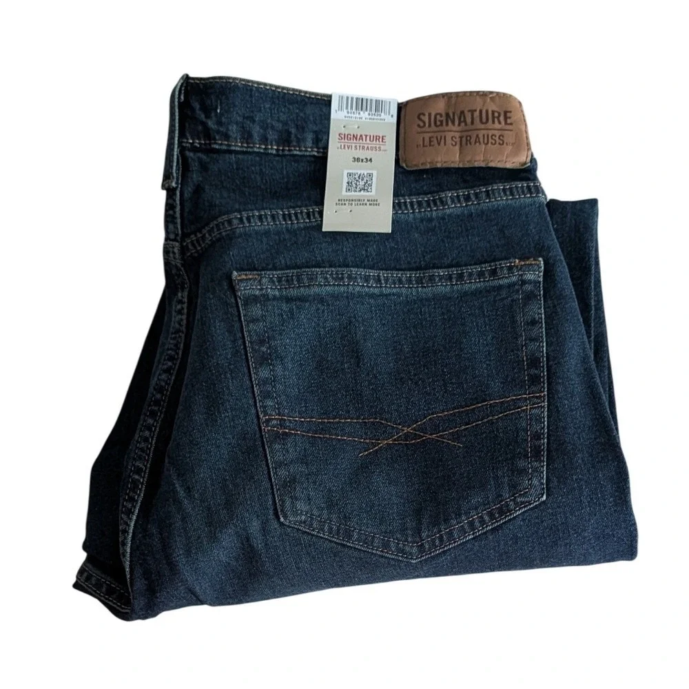 Levi Strauss Men's Athletic Fit Jeans Dark Wash 36x34 New NWT